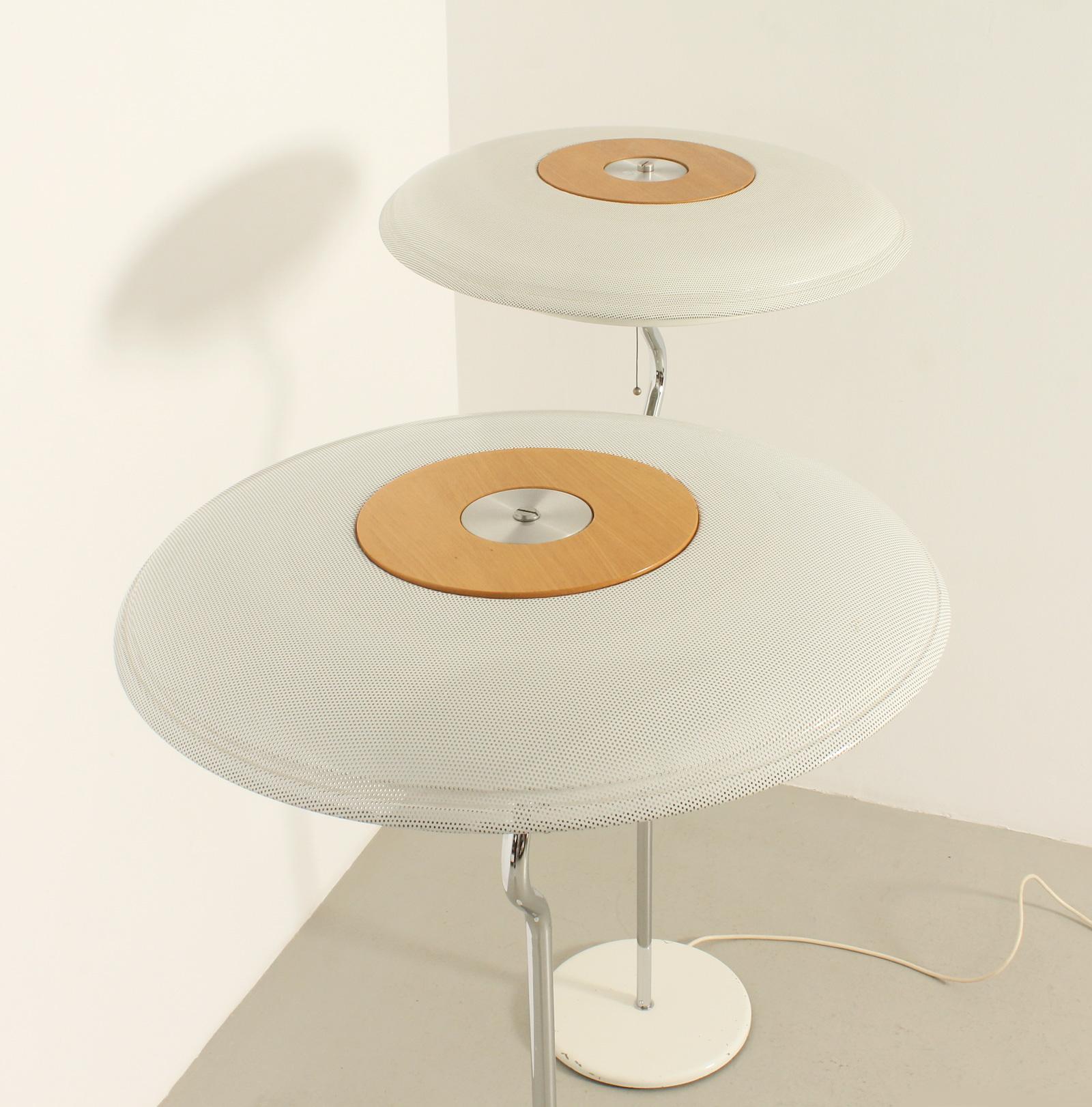 Metal Pair of Swedish Floor Lamps by Ateljé Lyktan, 1980's For Sale