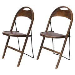 Vintage Pair of Swedish Folding Chairs by Uno Åhrén for Gemla, 1930s