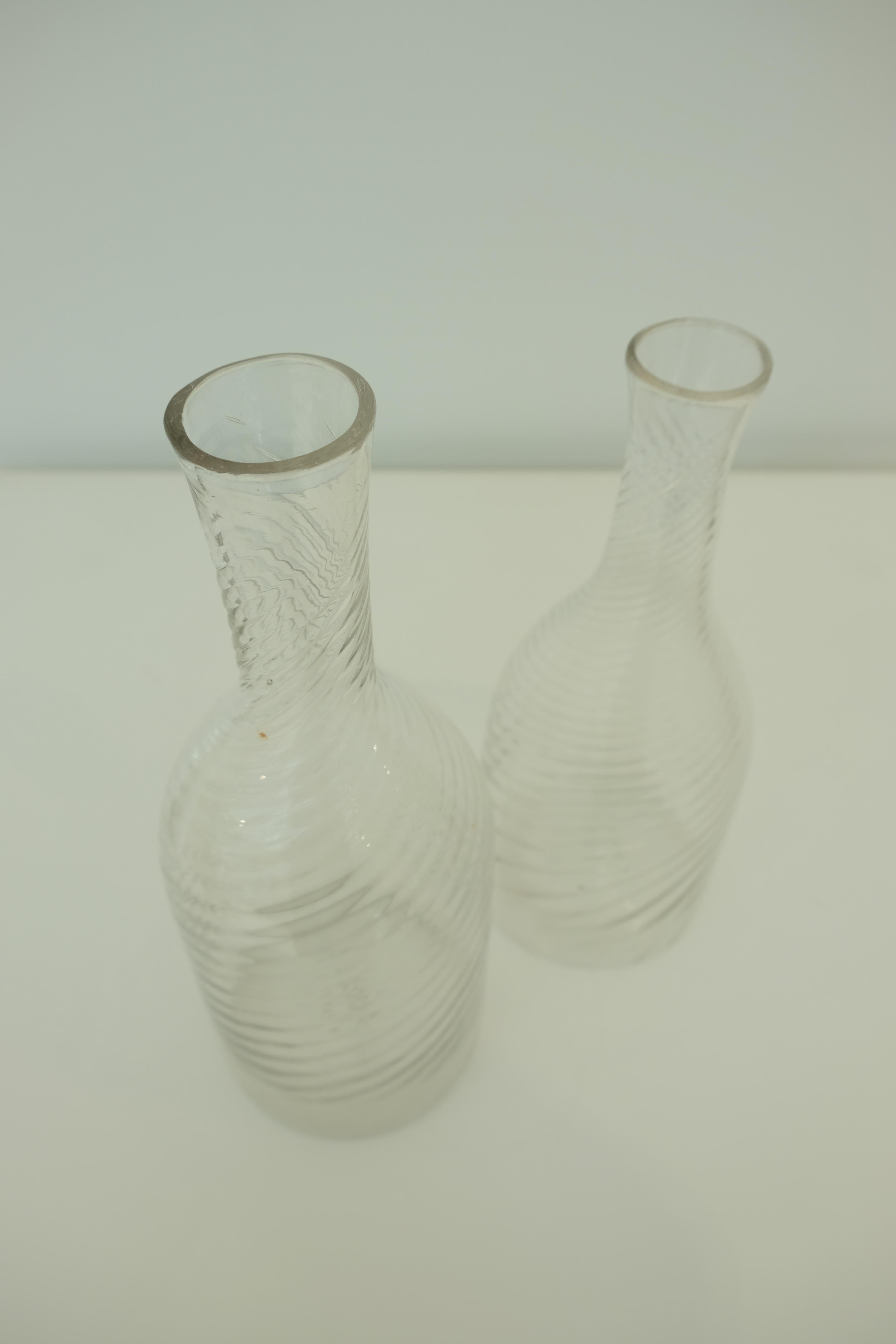 Pair of Swedish Glass Decanters, circa 1880 1