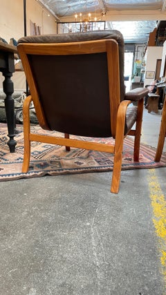 Pair of Swedish Göte Möbler Nässjö Leather Chairs