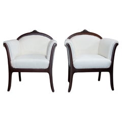 Antique Pair of Swedish Grace Arm Chairs - COM Ready