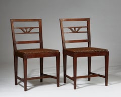Pair of Swedish Grace Chairs by Carl Malmsten, Sweden, 1920s