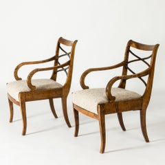 Paar schwedische Grace Lounge Chairs von Carl Malmsten, Bodafors, 1920er Jahre