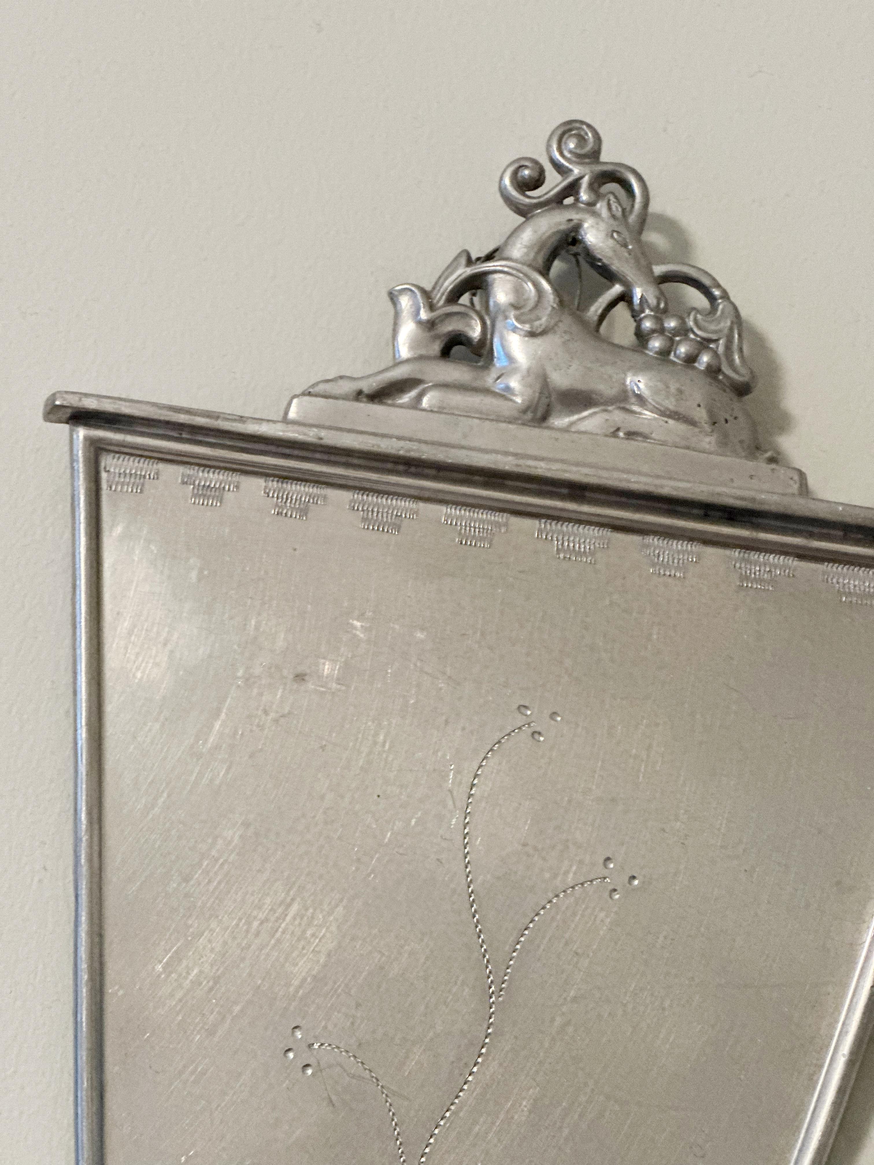 Pair of Swedish Grace Pewter Candlesticks by C G Hallberg. 1920s. 1