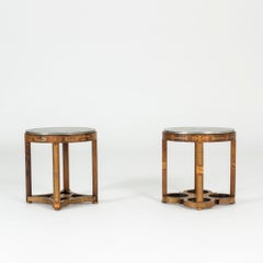 Paire de tables d'appoint Grace suédoises de Ystad Tenn