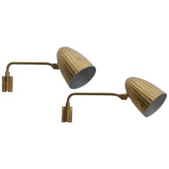 Pair of Swedish Grace Wall Lamps by Böhlmarks, 1940s
