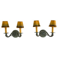Pair of Swedish Grace Wall Lights Attributed to Einar Bäckström, Sweden, 1920s