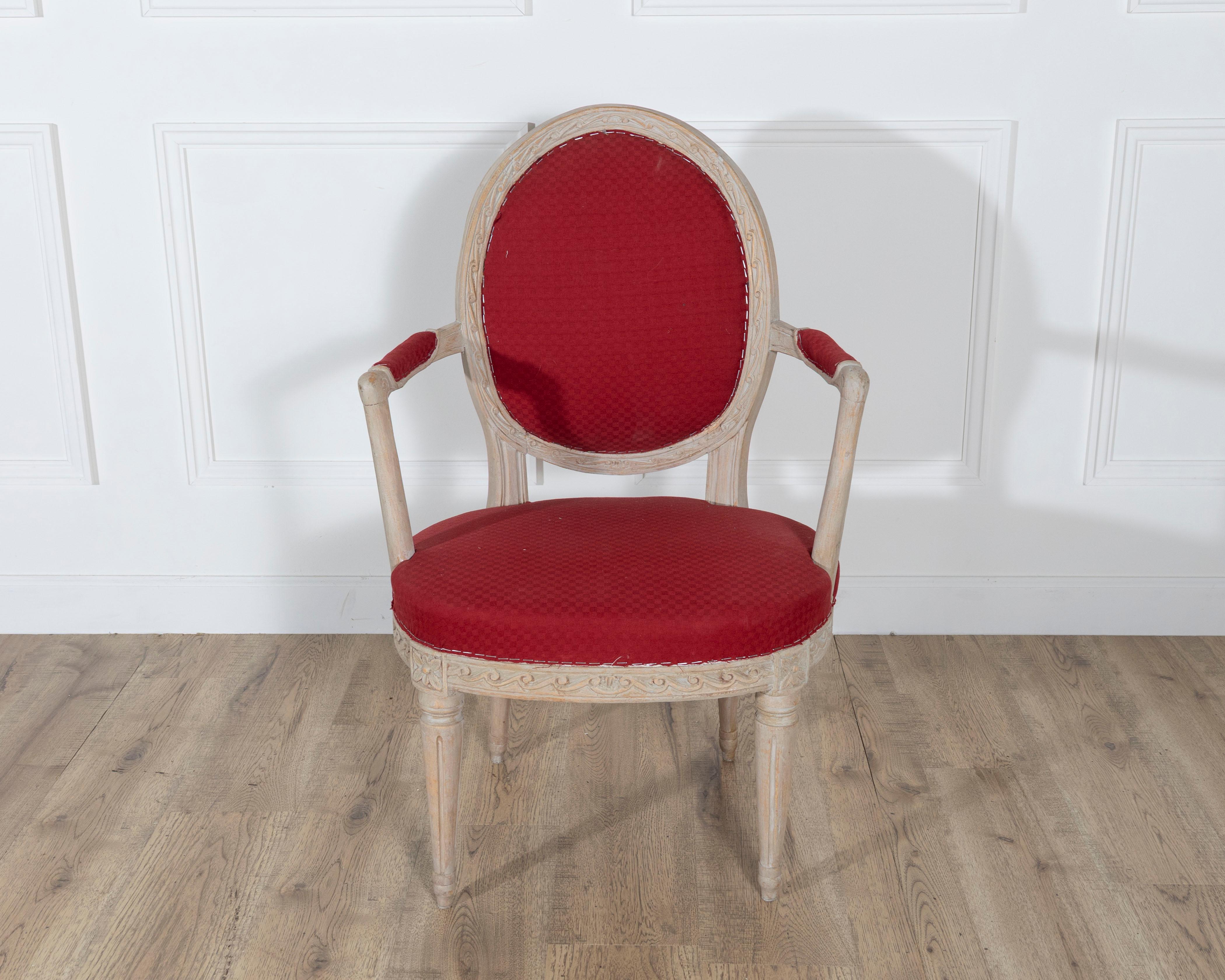 Pair of Swedish Gustavian Armchairs with Original Paint, circa 1820 For Sale 5