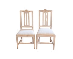 Pair of Swedish Gustavian Chairs Signed Carl Johan Wadström, Stockholm, Circa 17 Pair of Swedish Gustavian Chairs Signed Carl Johan Wadström, Stockholm, Circa 17