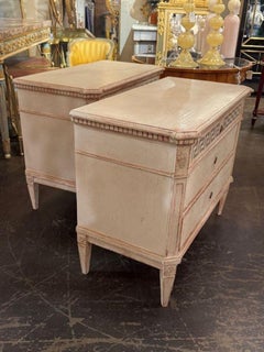 Pair of Swedish Gustavian Chests with Greek Key Design