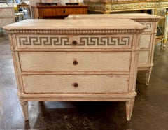 Pair of Swedish Gustavian Chests with Greek Key Design