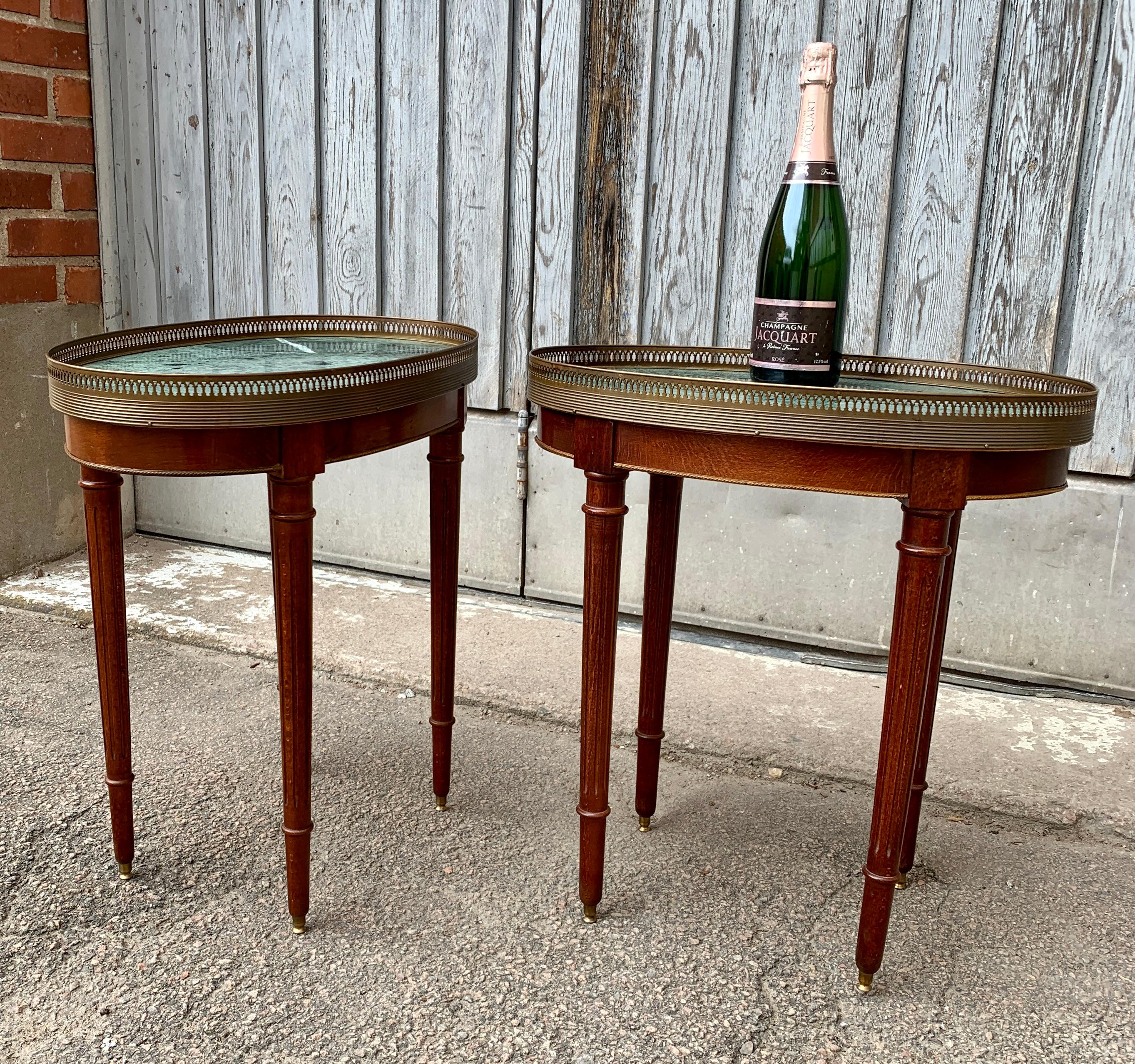 Pair of Swedish Gustavian End or Side Tables with Stone tops For Sale 10