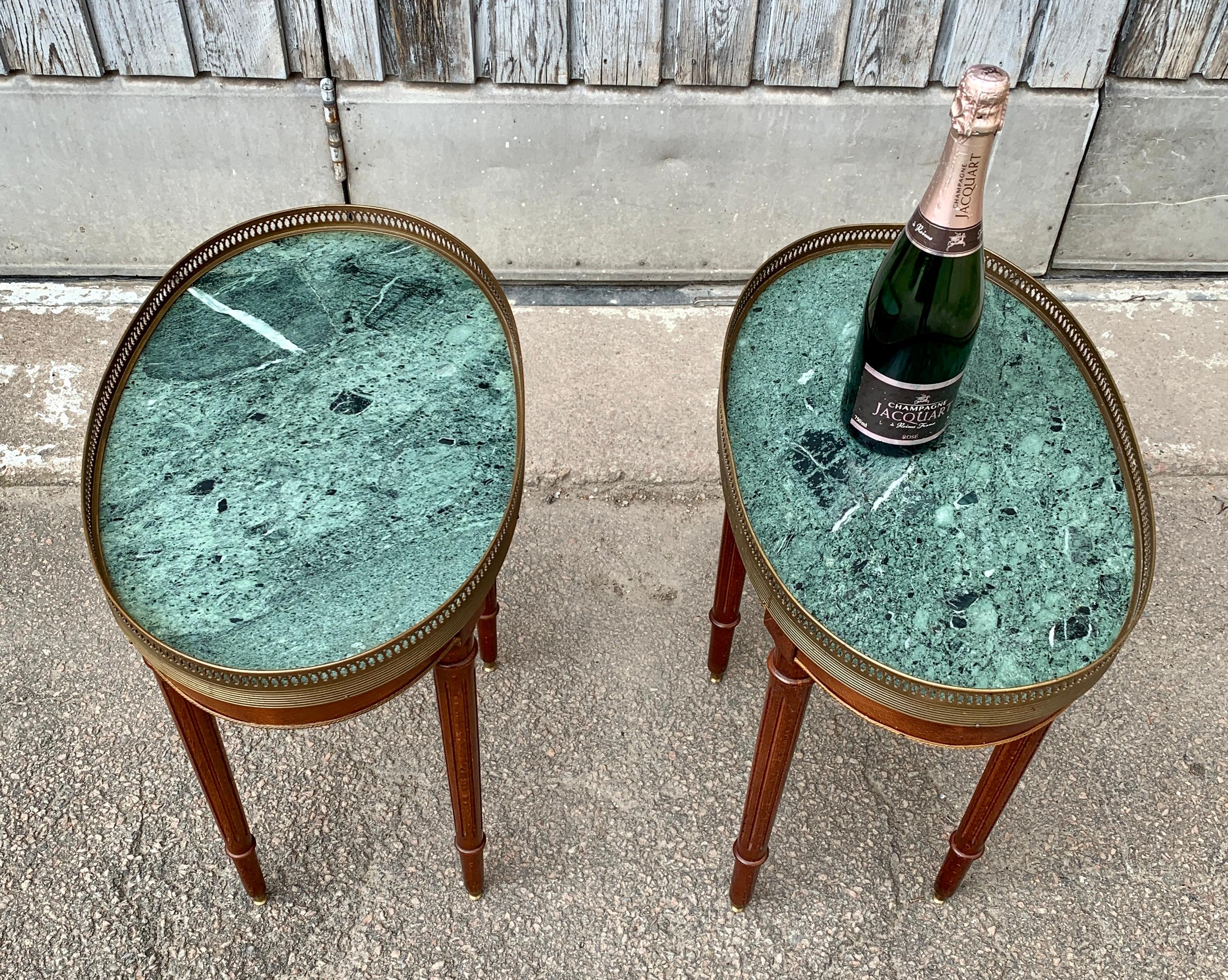 Pair of Swedish Gustavian End or Side Tables with Stone tops For Sale 12