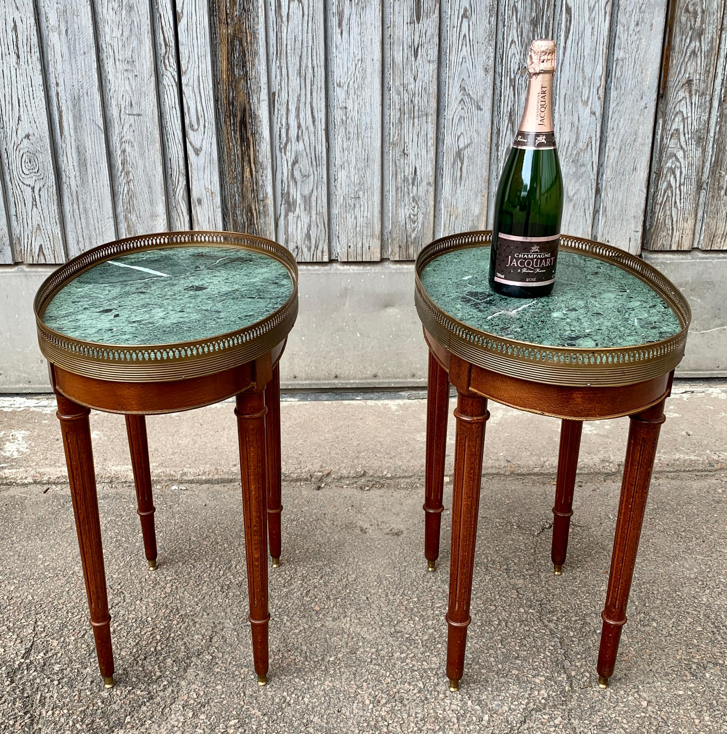 Pair of Swedish Gustavian End or Side Tables with Stone tops For Sale 13