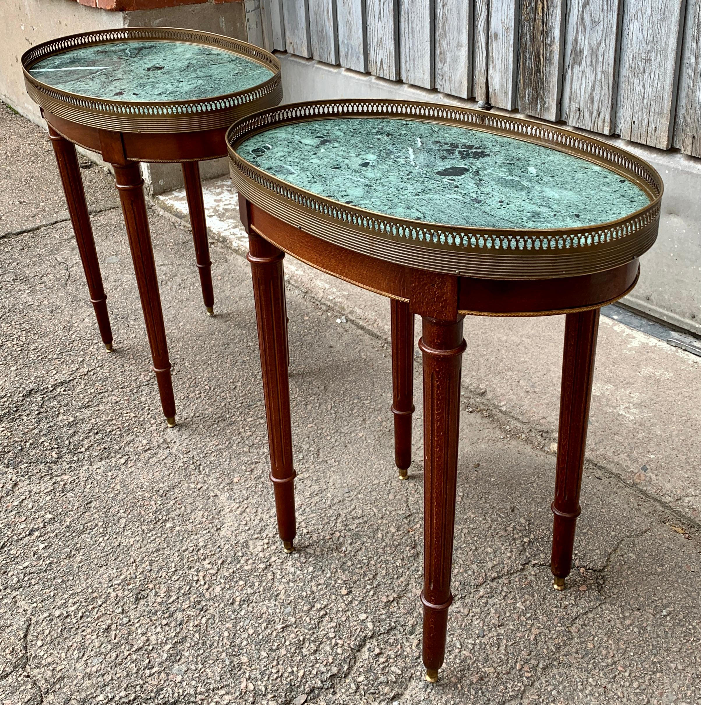 Pair of Swedish Gustavian End or Side Tables with Stone tops For Sale 2