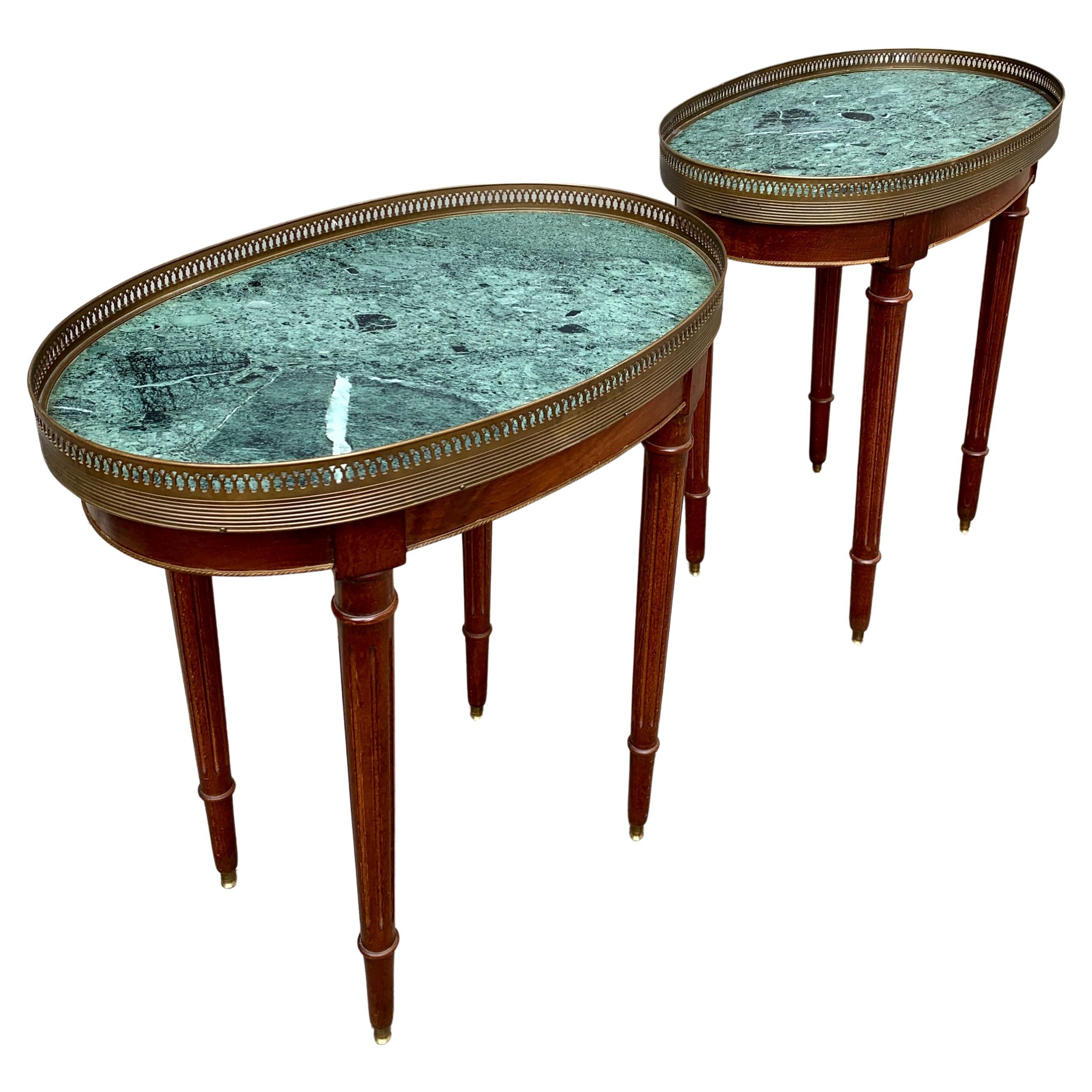 Pair of Swedish Gustavian End or Side Tables with Stone tops For Sale