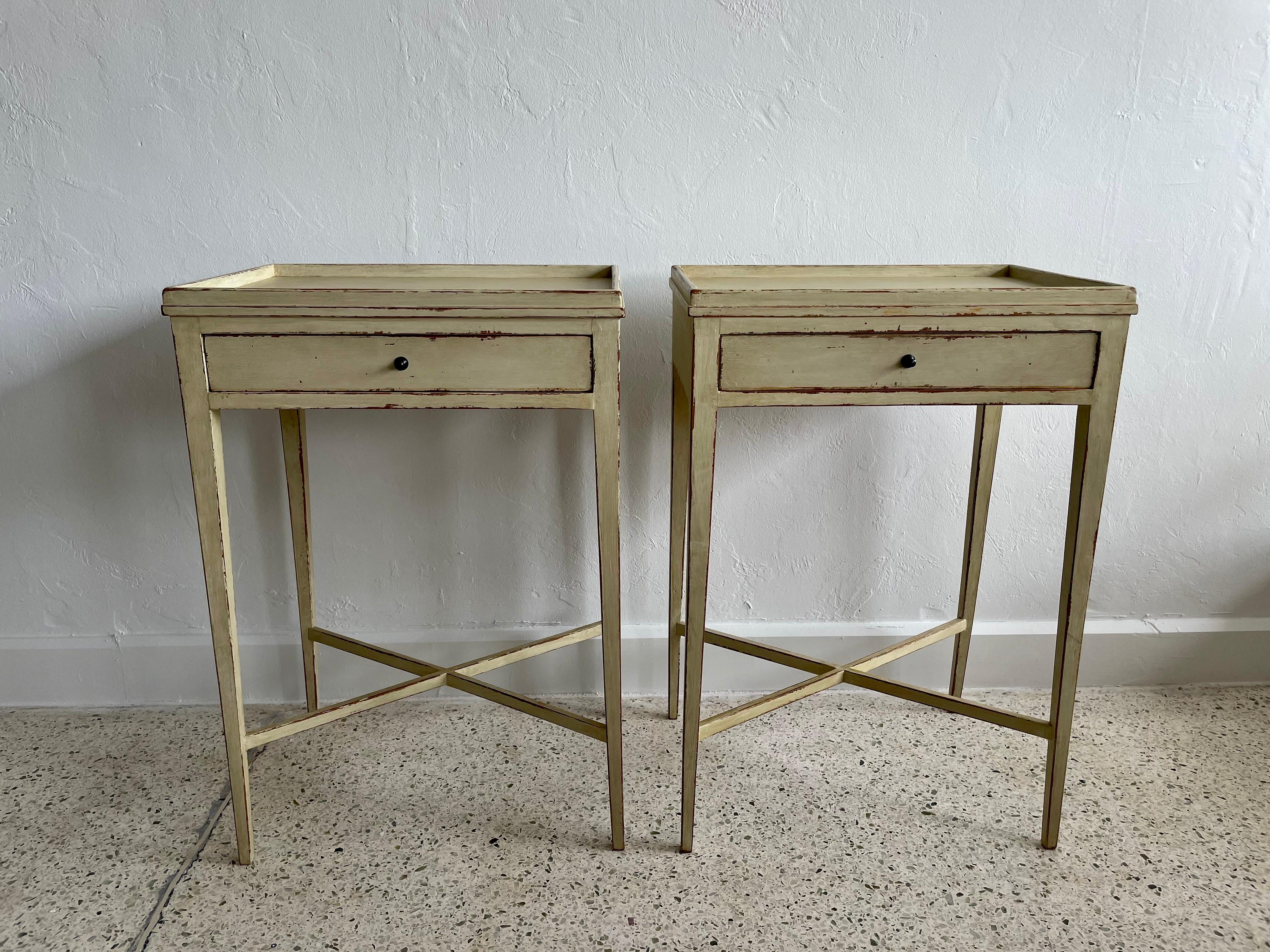 20th Century Pair of Gustavian Style Side Tables