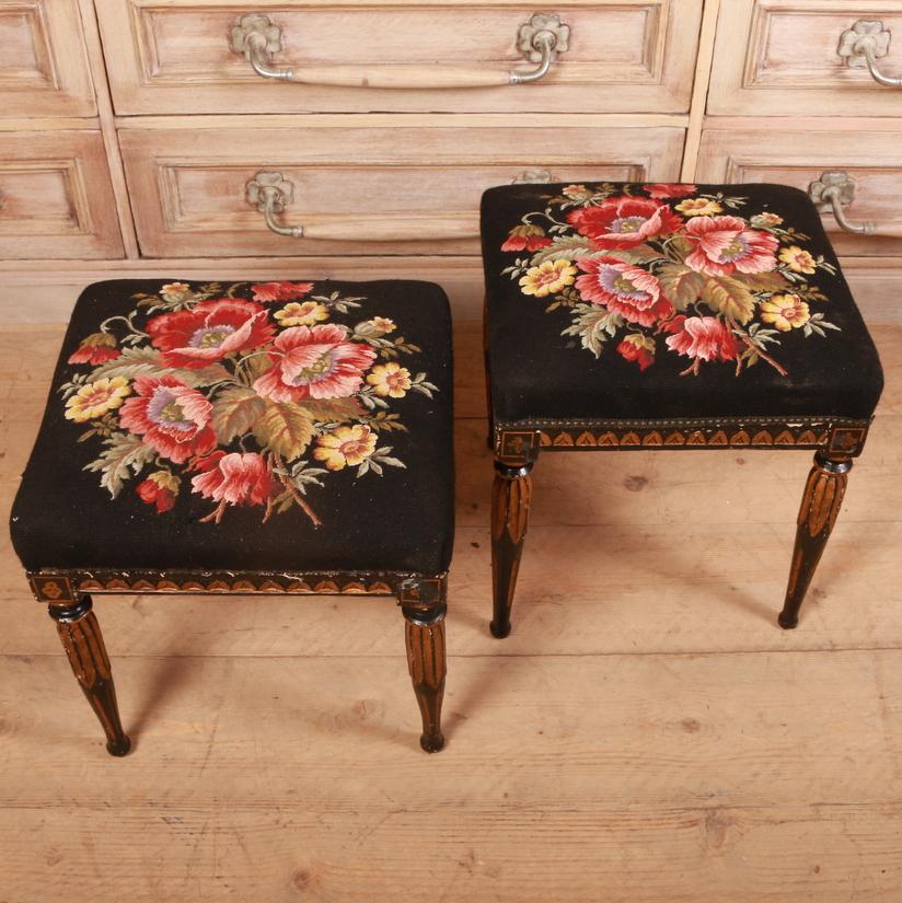 Pair of early 19th century Swedish Gustavian stools with carved acanthus leaves on the legs, 1810



Dimensions:
16 inches (41 cms) wide
15 inches (38 cms) deep
17 inches (43 cms) high.