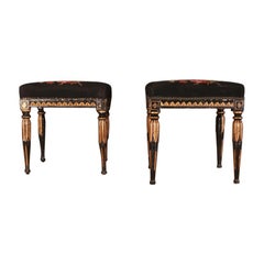 Pair of Swedish Gustavian Stools Pair of Swedish Gustavian Stools