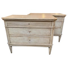 Pair of Swedish Gustavian Style Bedside Tables