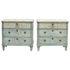 Pair of Swedish Gustavian Style Chest of Drawers