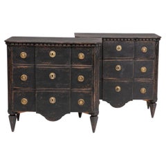 Pair of Swedish Gustavian Style Chests of Drawers, circa 1840–1860