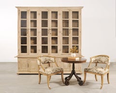 Pair of Swedish Gustavian Style Fruitwood Barrel-Back Chairs