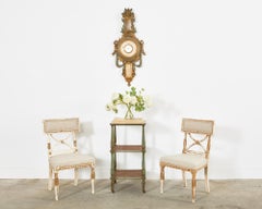 Pair of Swedish Gustavian Style Lacquered Three-Tier Drinks Table