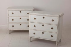 Pair of Swedish Gustavian Style Painted Bedside Commodes