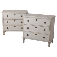 Pair of Swedish Gustavian Style Painted Bedside Commodes
