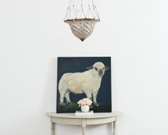 Pair of Swedish Gustavian Style Painted Pine Demilune Consoles