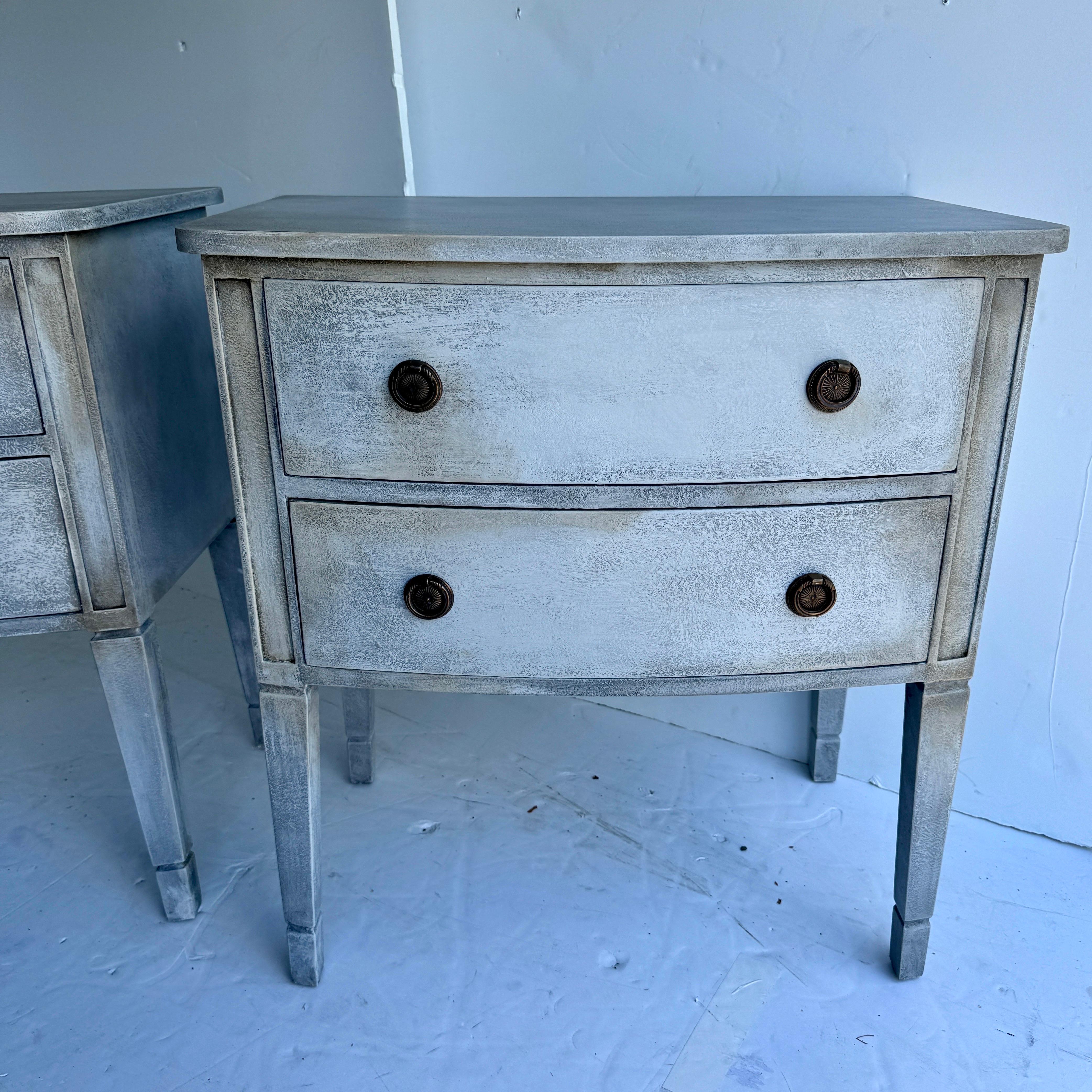Pair of Swedish Gustavian Style Painted Side Tables Bedside For Sale at ...
