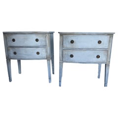 Pair of Swedish Gustavian Style Painted Side Tables Bedside