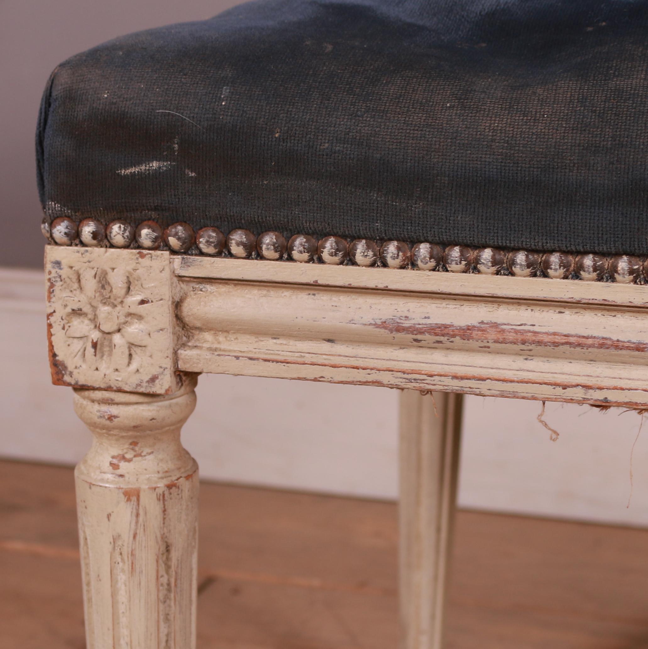 19th Century Pair of Swedish Gustavian Style Stools For Sale