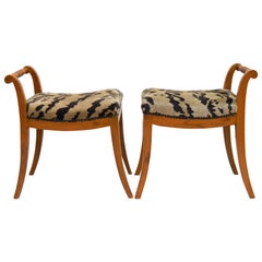 Pair of Swedish Karl Johan (Biedermeier) Bench Stools