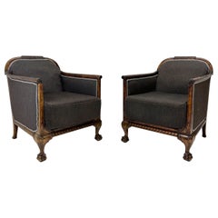 Pair of Swedish Lounge Chairs by G. H. Wrange