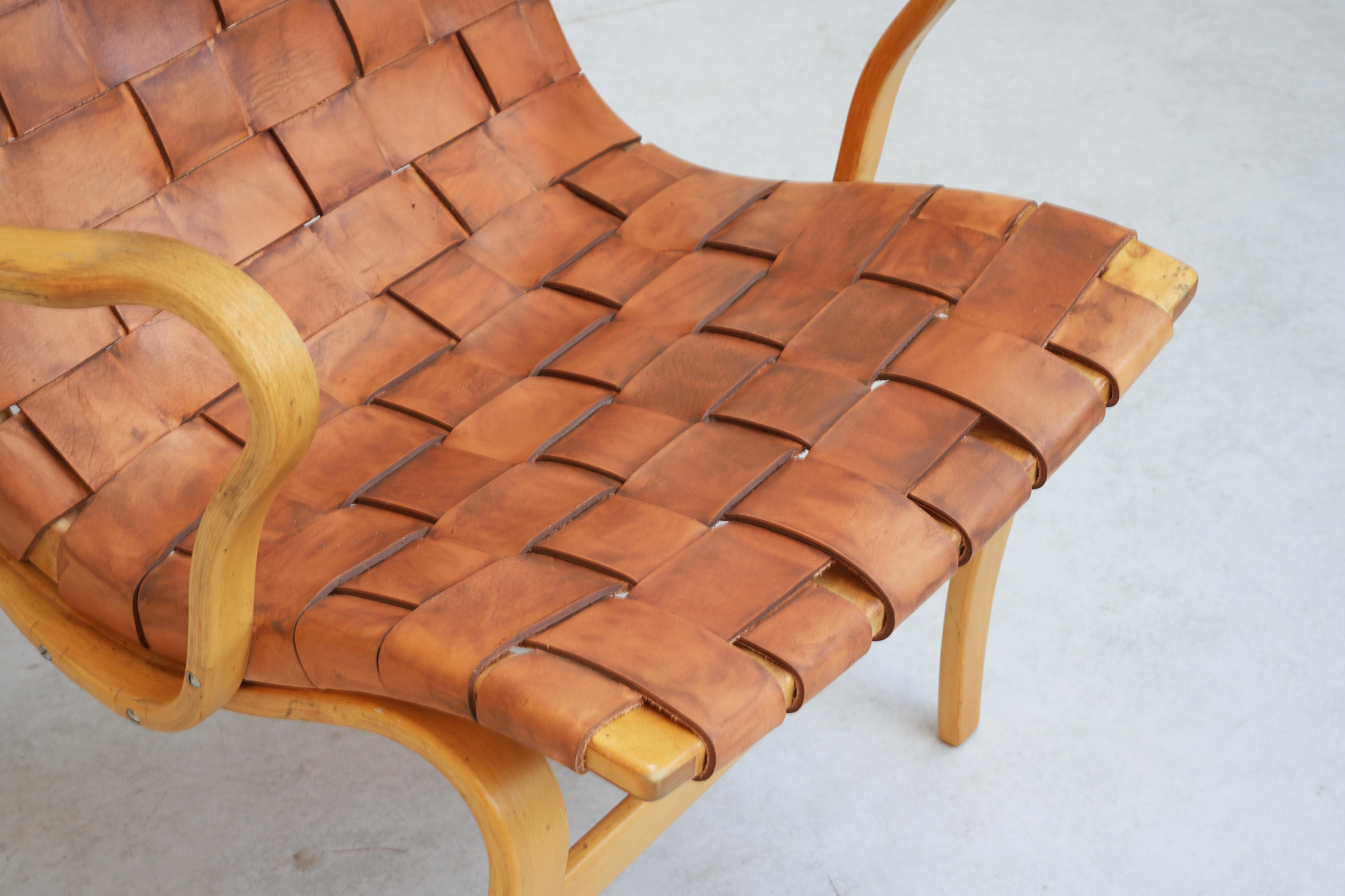 Pair of Swedish Lounge Chairs Mod. Eva by Bruno Mathsson, 1960ies Sweden 1