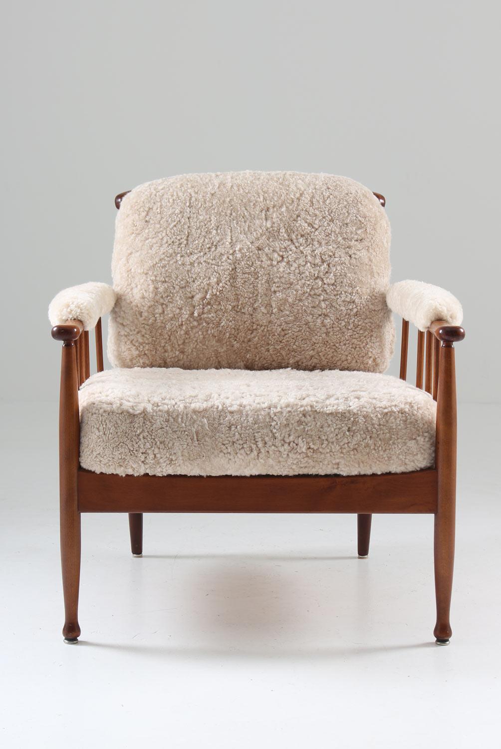 Scandinavian Modern Pair of Swedish Lounge Chairs 