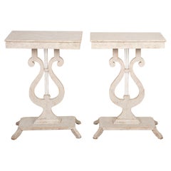 Pair of Swedish Lyre Tables Pair of Swedish Lyre Tables