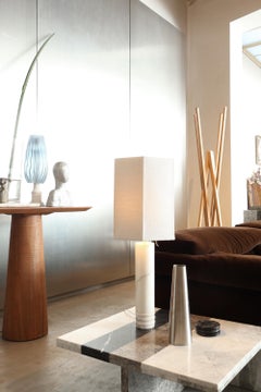 Pair of Swedish marble table lamps Model B-10 by Bergboms, 1960s