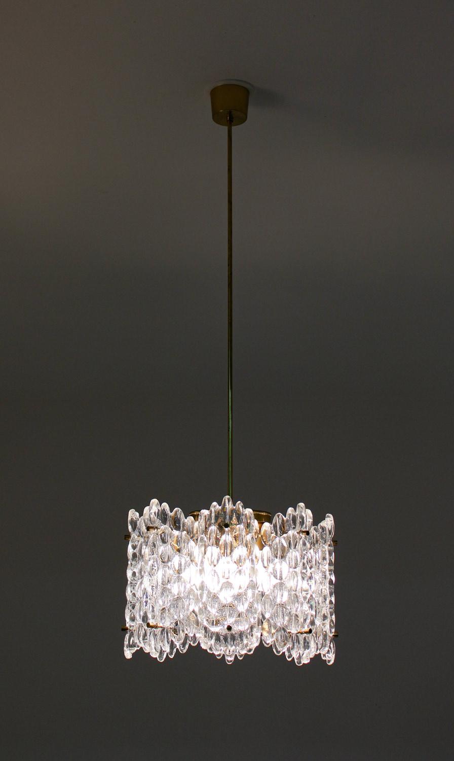 20th Century Pair of Swedish Midcentury Chandeliers by Carl Fagerlund for Orrefors