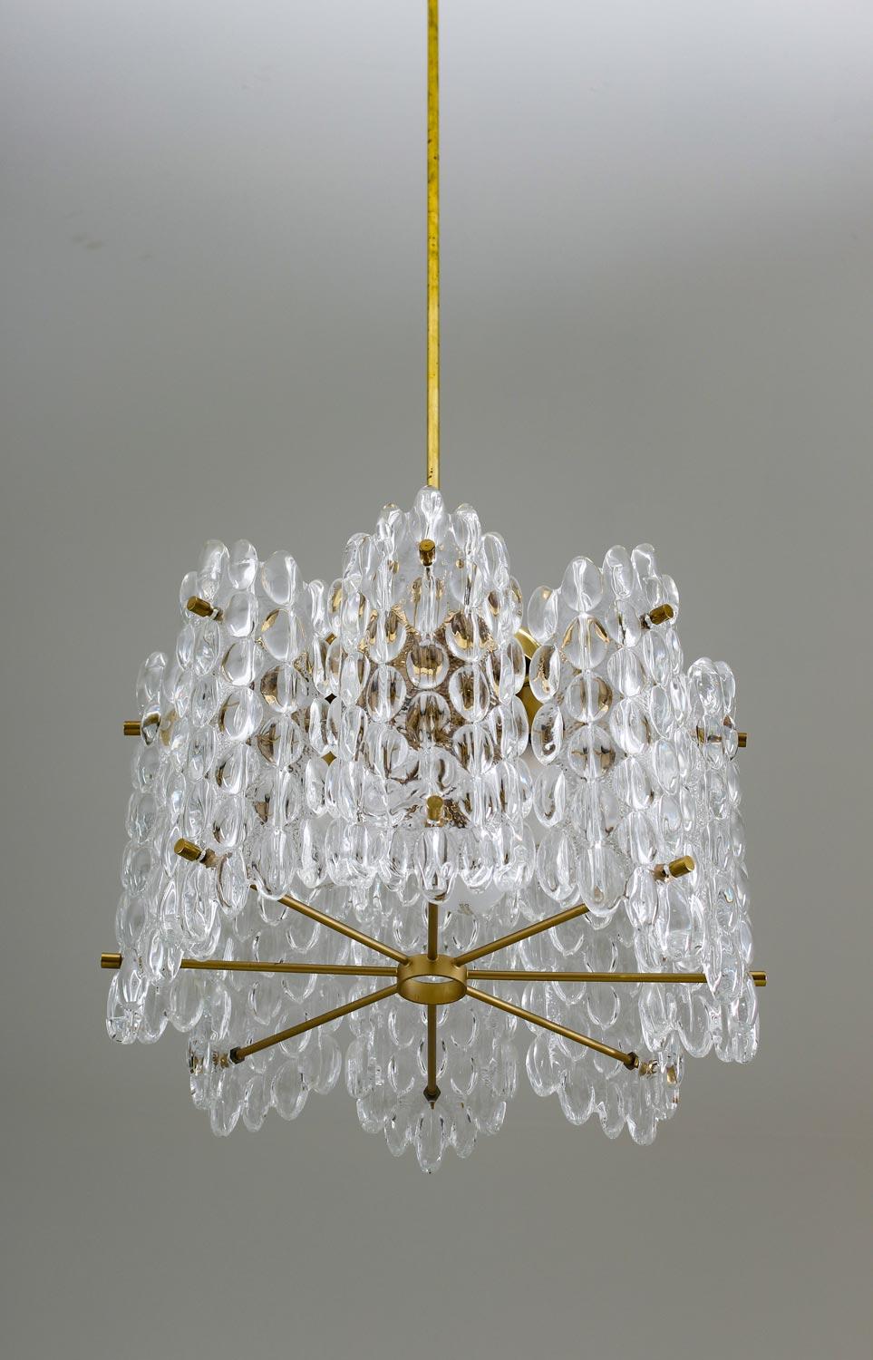 Pair of Swedish Midcentury Chandeliers by Carl Fagerlund for Orrefors 1
