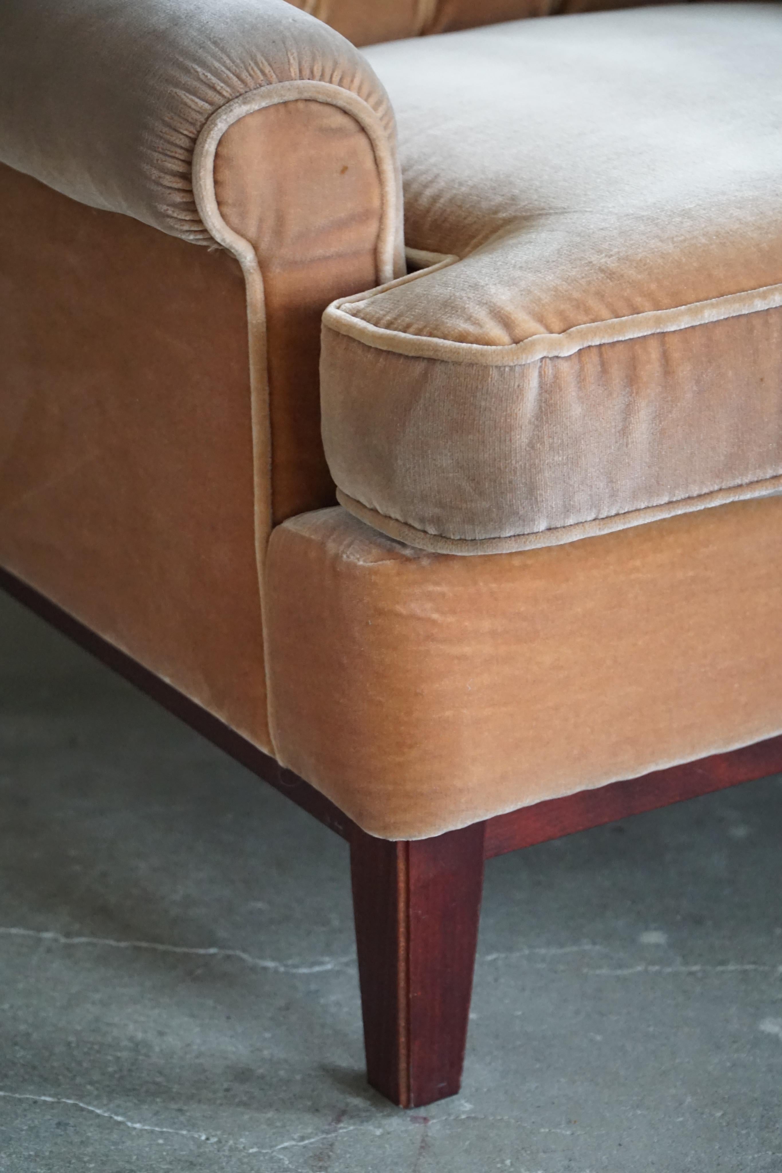 Pair of Swedish Mid Century Lounge Chair in Velvet, Ulferts Möbler, 1960s 5