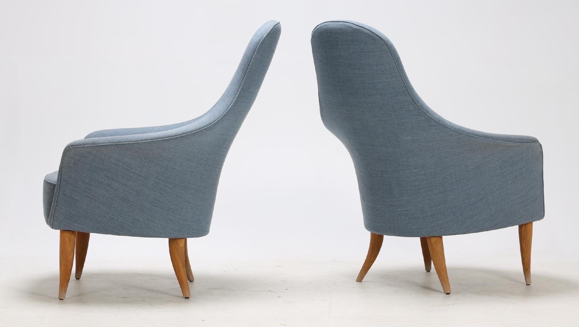 20th Century Pair of Swedish Mid Century Lounge Chairs „EVA“ by Kjerstin H. Hörlin, 1960 For Sale