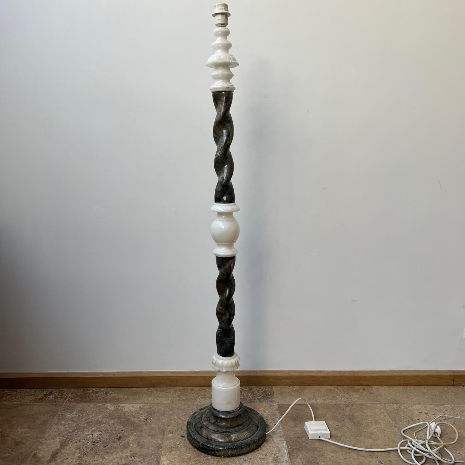 Pair of Swedish Mid-Century Marble Floor Lamps For Sale 7