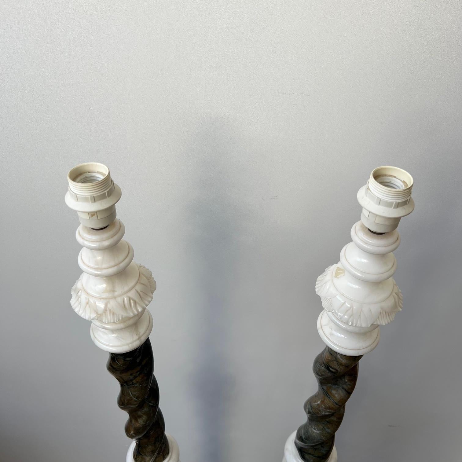 Pair of Swedish Mid-Century Marble Floor Lamps For Sale 3