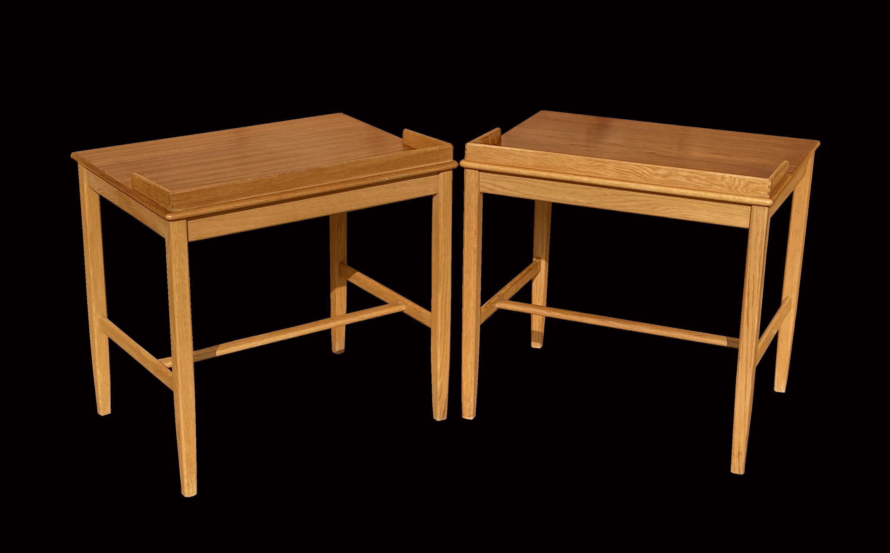 Scandinavian Modern Pair of Swedish Midcentury Oak and Teak Tables