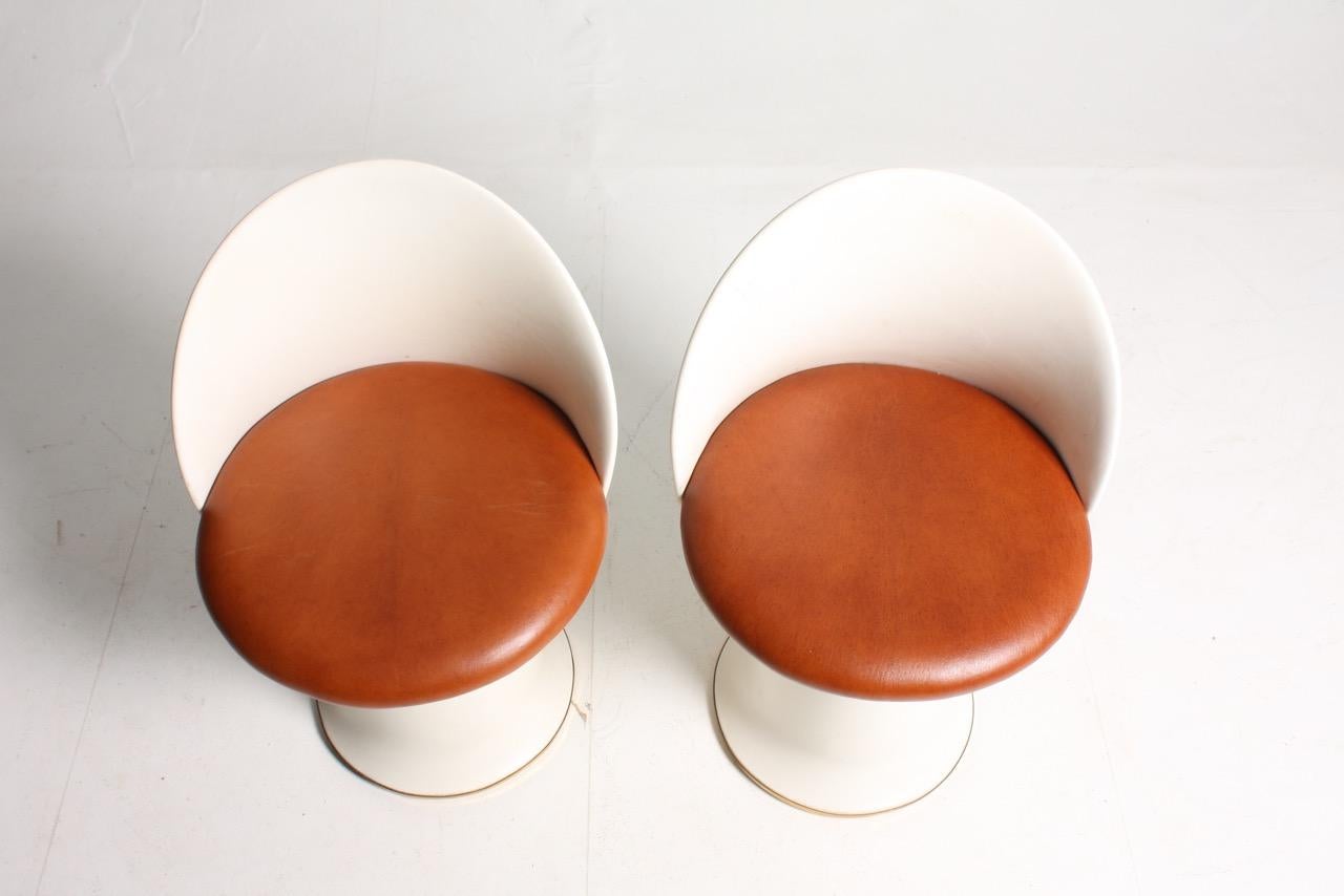 Mid-20th Century Pair of Swedish Midcentury Stools Designed by Halvdan Petterson