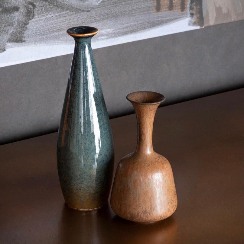 Pair of Swedish Midcentury Ceramic Bud Vases For Sale 2