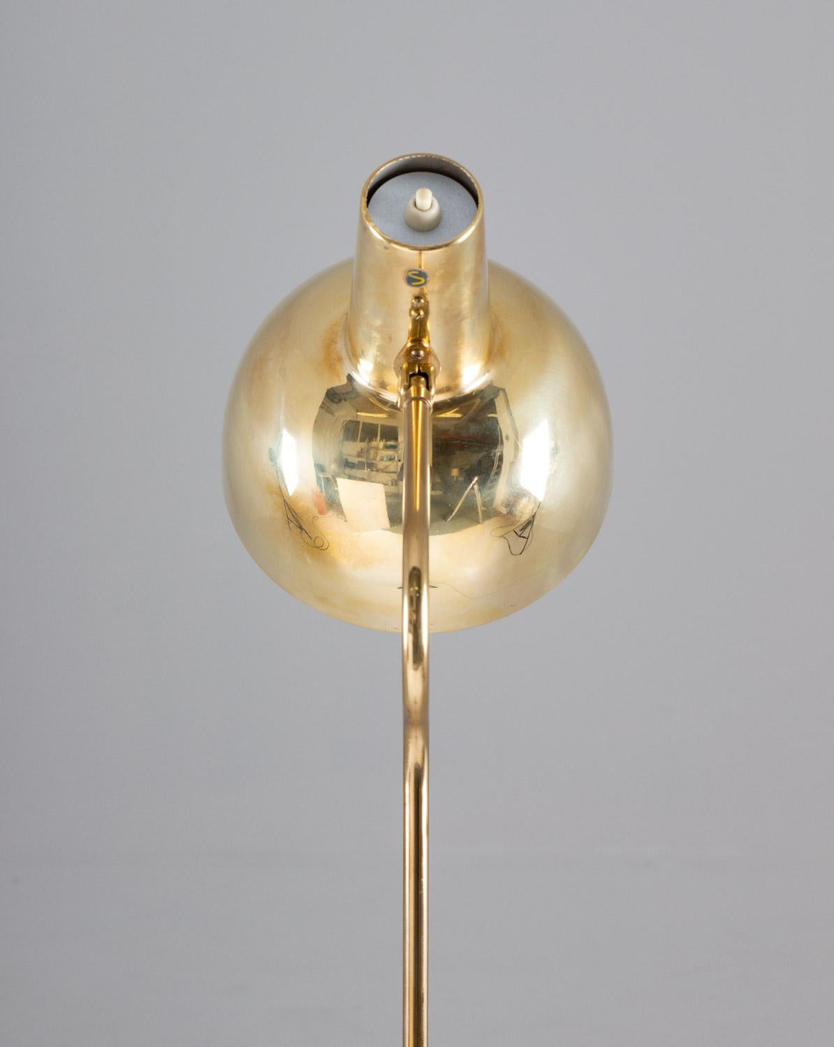 Pair of Swedish Midcentury Floor Lamps in Brass by ASEA, 1960s 2